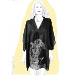 Wayang Kulit Kaftan Short (Black)